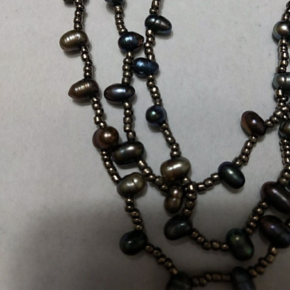 Esmor Purple and blue freshwater pearl jewelry set